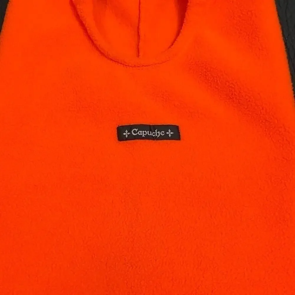 Yukon 2000 Bright Orange Capuche Head Sleeve Warm Ski Snowboard Fleece Hood Med